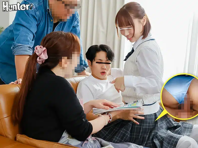 แอบเย็ด พี่สาวไม่อาย ขึ้นขย่มเย็ดแตกในน้องชายบนโซฟา HUNTC-541 4